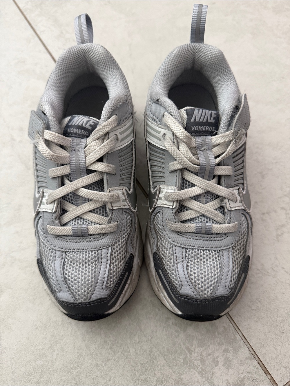 Nike White and Gray Athletic Sneakers - Youth/Child Size